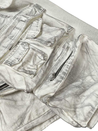 Distressed Multi-Pocket Cargo Shorts 