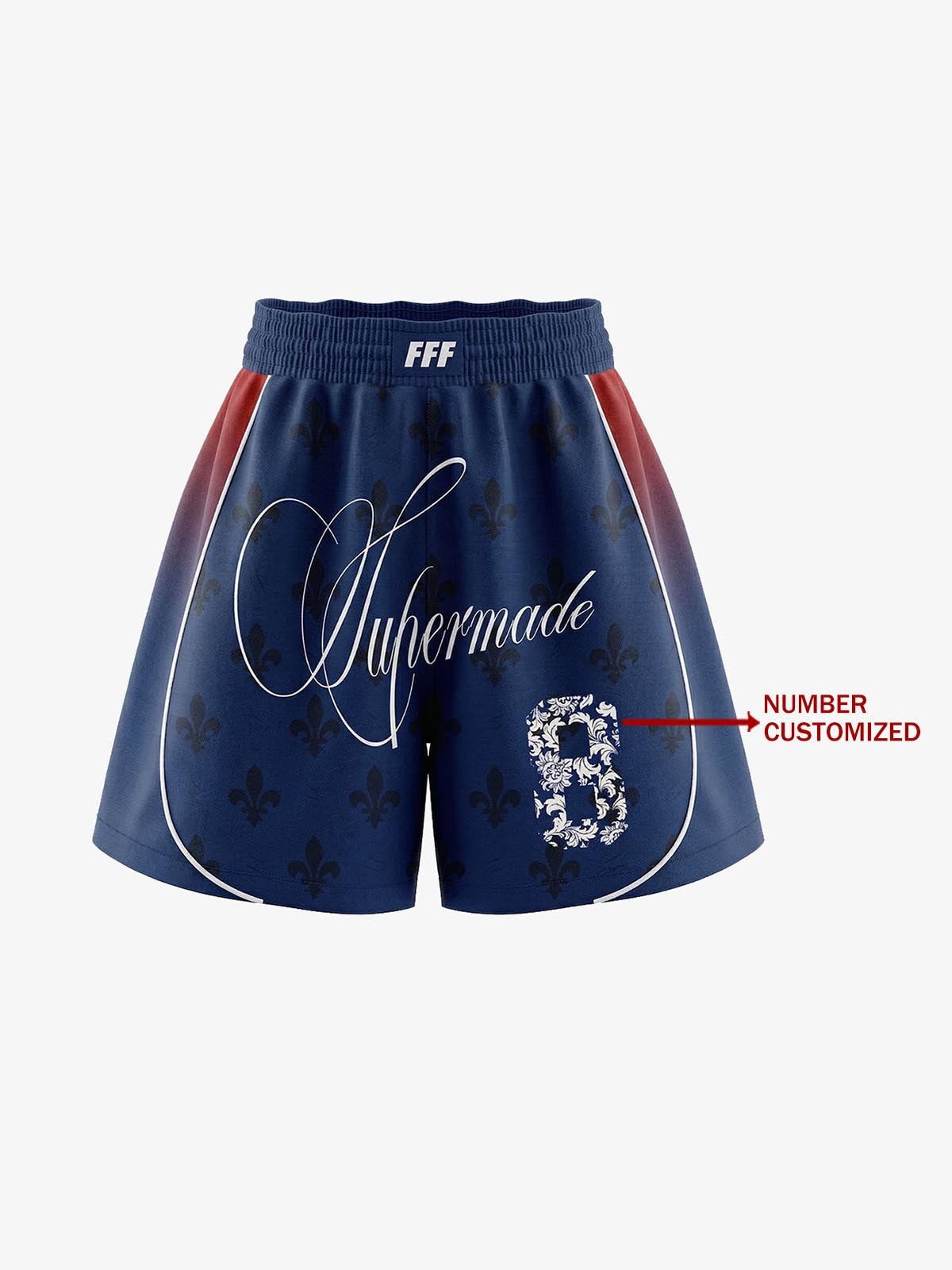 French Style Fleur-de-Lis Print Patchwork Custom Jersey Set - 2623 