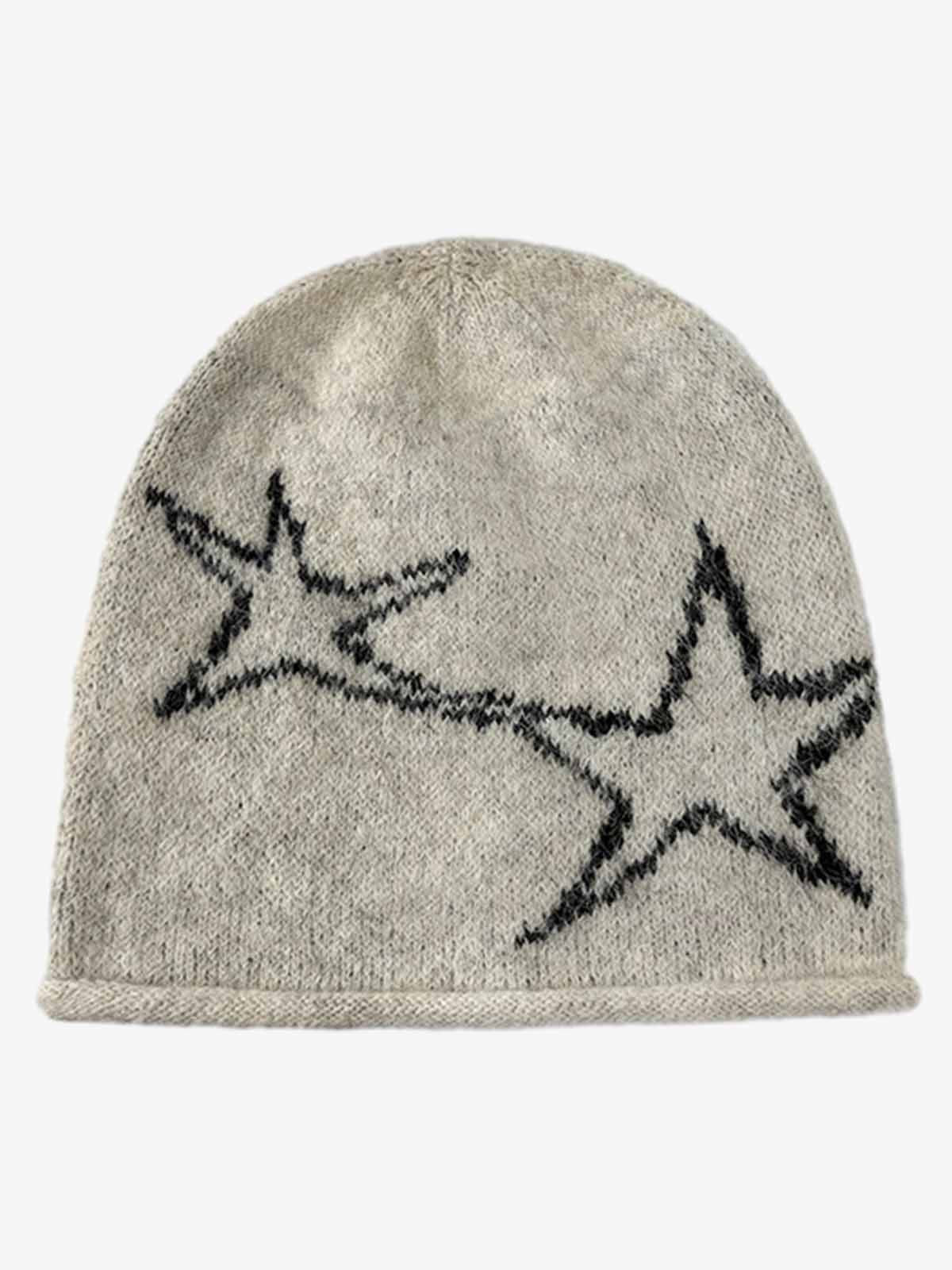 Star Pattern Knit Beanie 