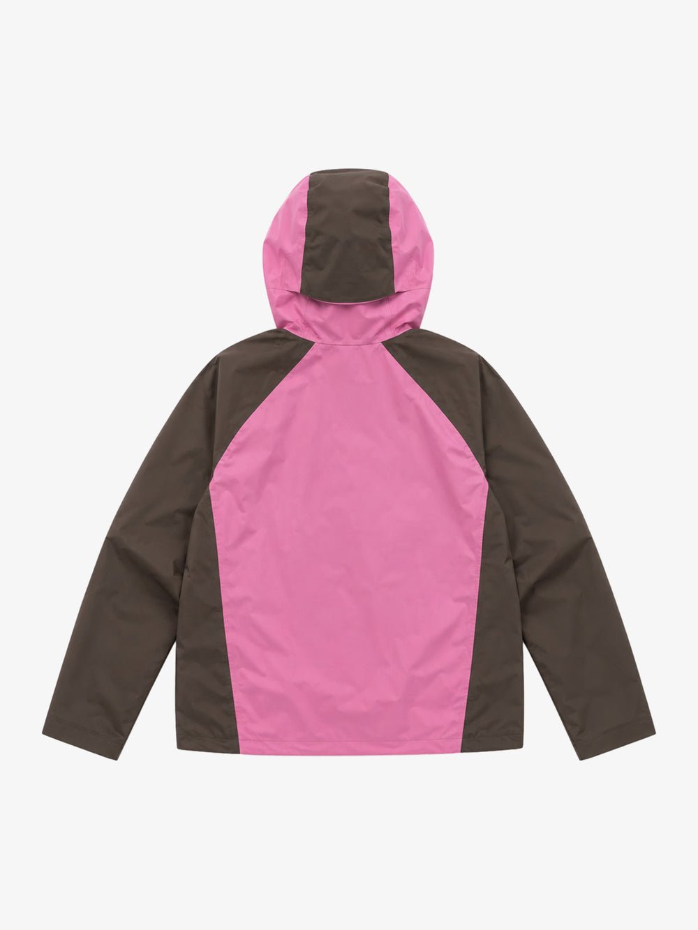 Kurzer, bestickter Windbreaker mit Kapuze in Farbblock-Optik