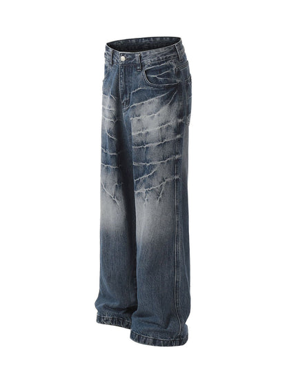 Retro Neutral Washed Straight Jeans - 2261 