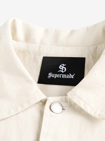 Panel Construction Button-Up Workwear Jacket