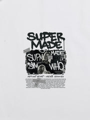 Streetwear Graffiti Character Collage Graphic T-Shirt 