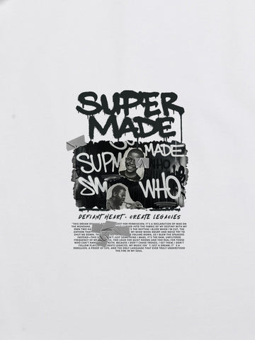 Streetwear Graffiti Character Collage Graphic T-Shirt 