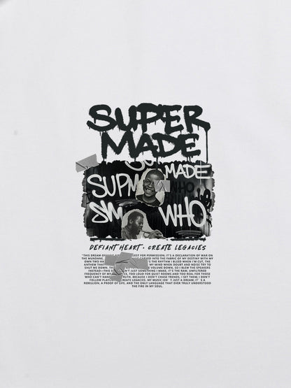 Street Graffiti Style Retro Character Collage T-Shirt 