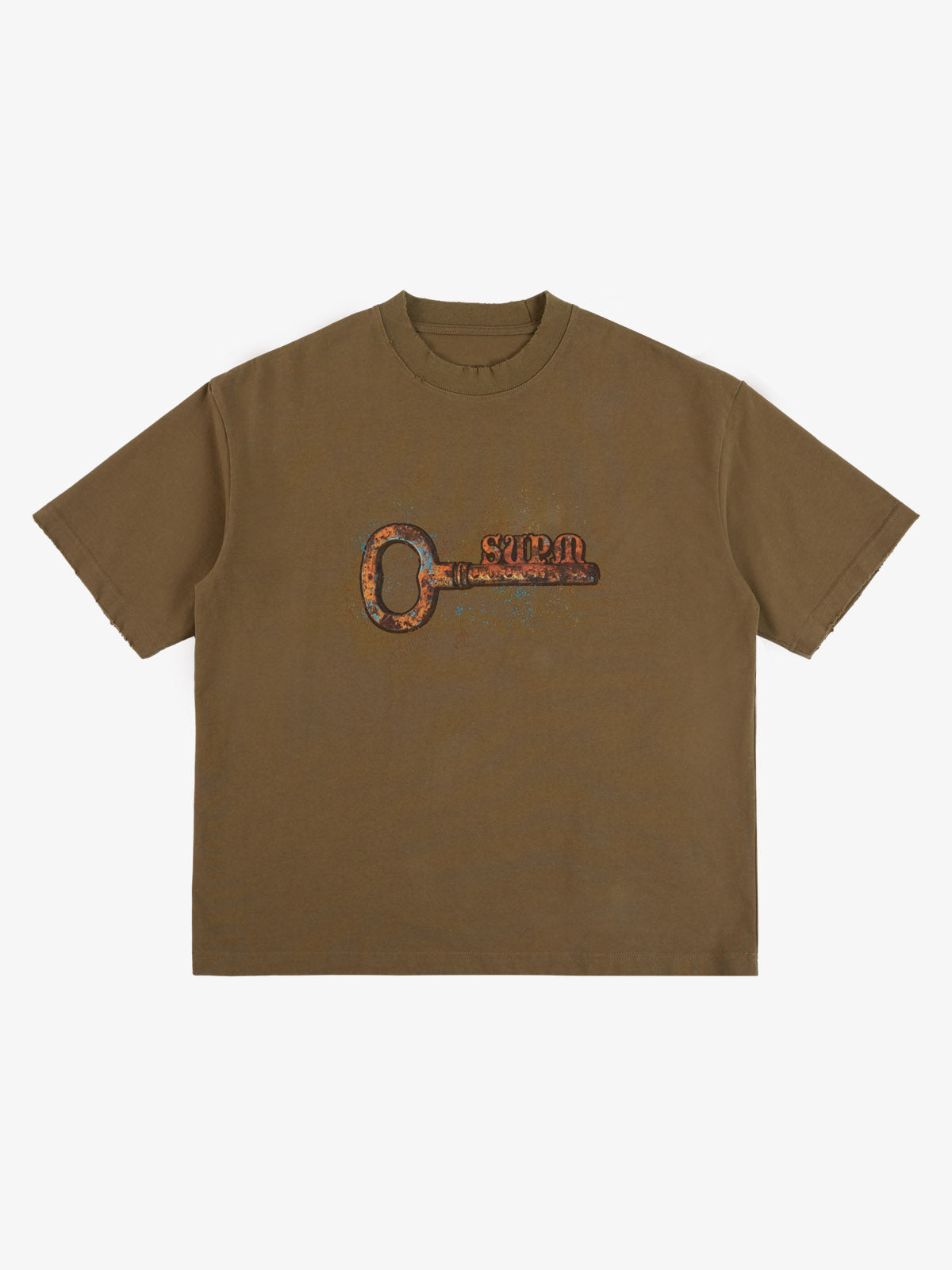 Supermade Rusty Metal Key Print T-Shirt 