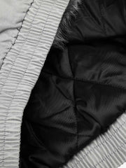 Studded Faux-Fur Collar Bomber Coat