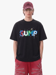 Graffiti Paint Drip Letter Print Oversized T-Shirt 