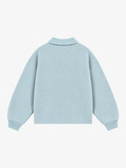 Art Story Graphic Jacquard Knit Polo Sweater