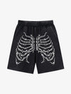 Distressed Skull Rhinestone Shorts