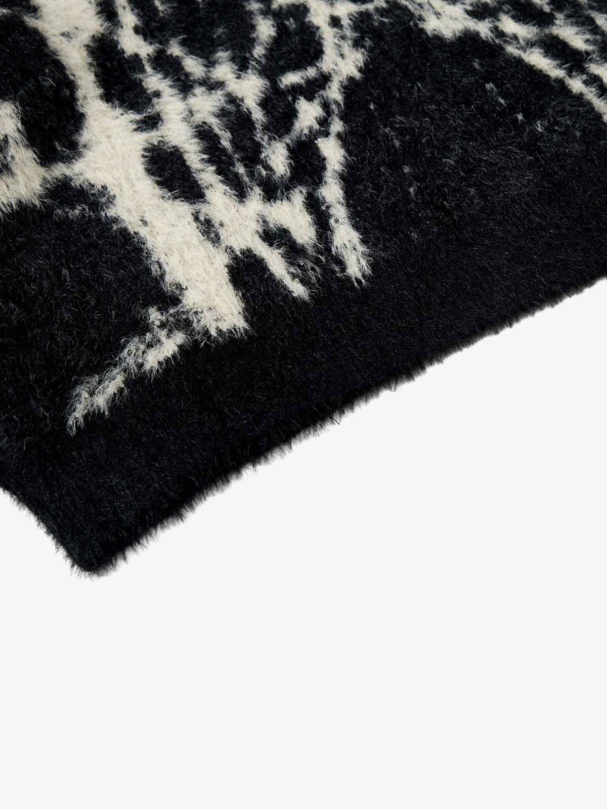 Abstract Ink Print Knit Sweater