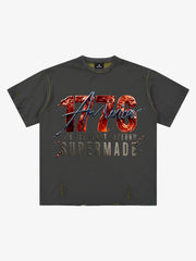 Liquid Metal Graphic Washed T-Shirt 