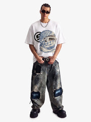 Masked Portrait Graphic T-Shirt 
