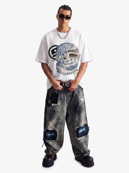 Masked Portrait Graphic T-Shirt 