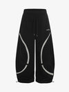 Retro Contrast Panel Drawstring Sweatpants 