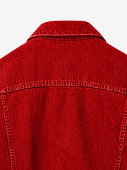 Street-style Colorblock Corduroy Casual Set