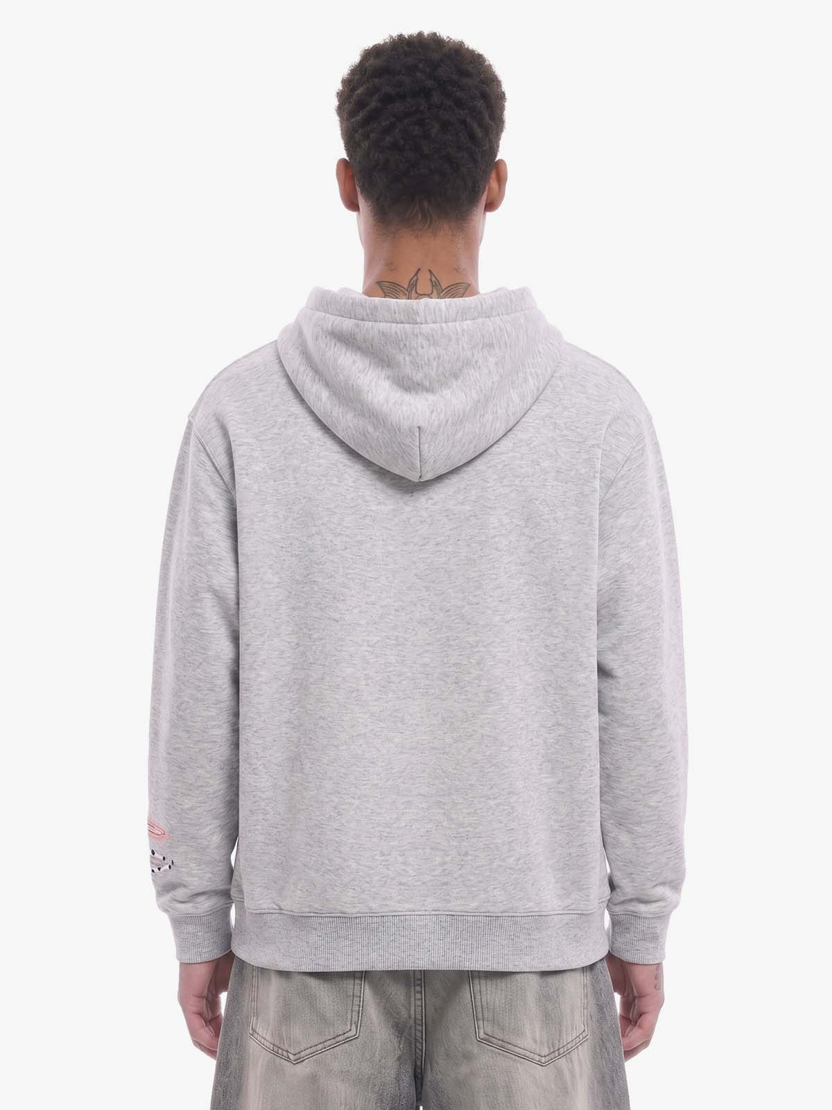 Detachable Hair Clip Decoration Zip Up Hoodie 
