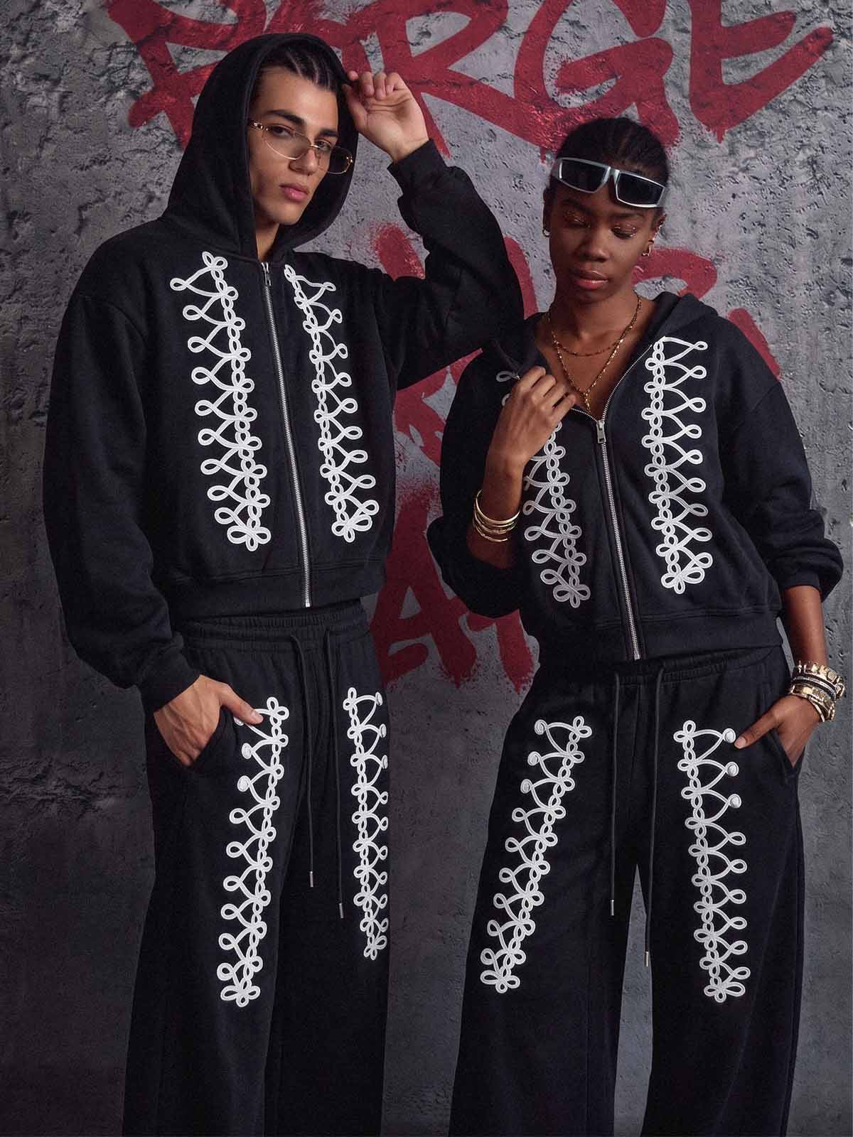 Napoleon Cord Embroidery Boxy Fit Set