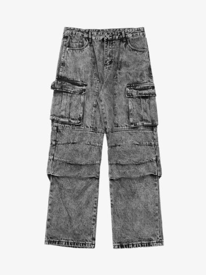 Thesupermade American Street Style Washed Distressed Work Jeans - 2354 