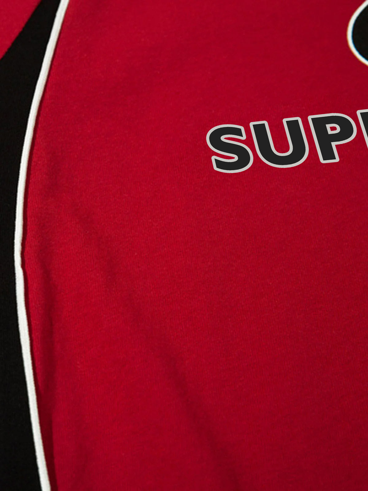 Color-Blocked Strip Racing T-shirt - 2076 