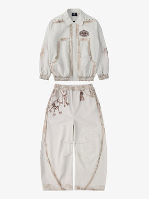 Supermad Logo Gothic Letter Print Set 