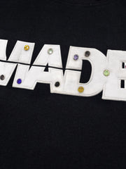 Street Retro MOOD Patch Embroidered Rivet T-shirt - 2440 