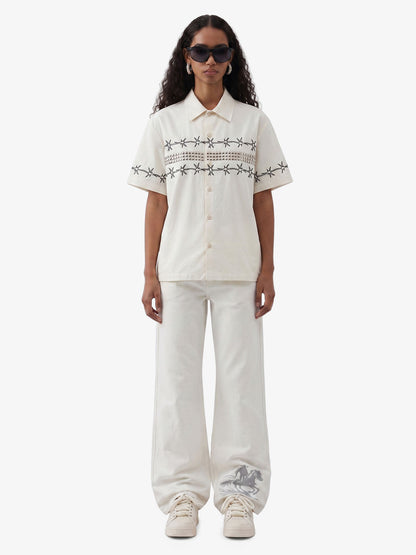 Barbed Wire Graphic Short Sleeve Shirt 