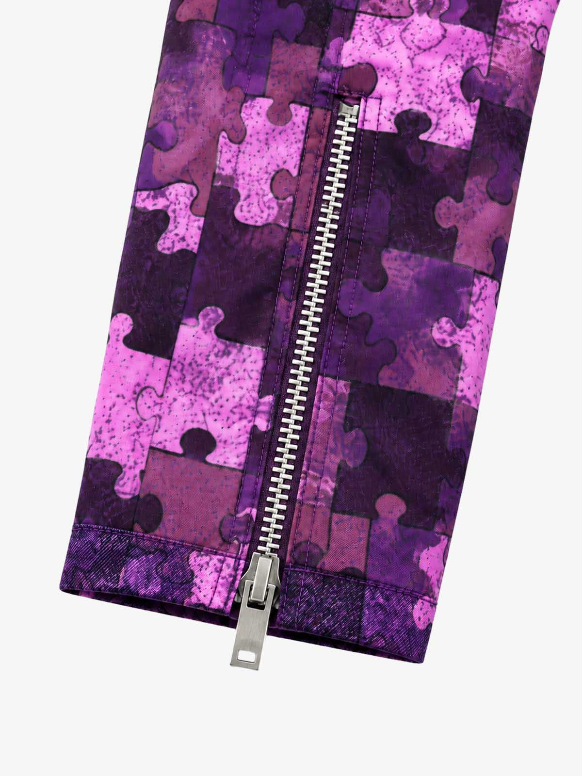 Purple Camo Cross Graphic Zip Jacket; Purple / S, Purple / M, Purple / L, Purple / XL, Purple / 2XL