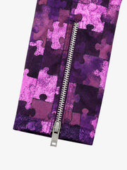 Purple Camo Cross Graphic Zip Jacket; Purple / S, Purple / M, Purple / L, Purple / XL, Purple / 2XL