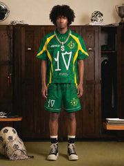 Classic Brazil "Savior" Color-Block Custom Jersey Set - 2622 