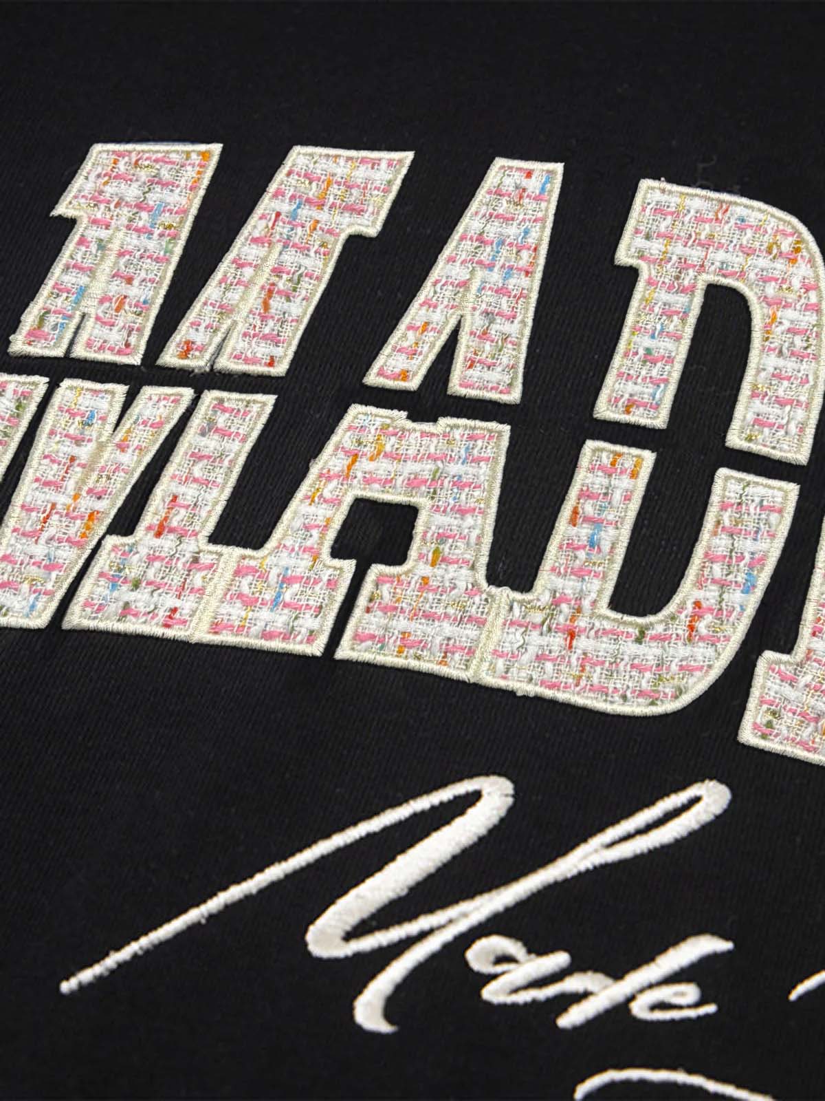 Vintage Patchwork Embroidered Letter T-Shirt 