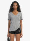 V Neck Minimal Graphic Slim Fit T-Shirt 