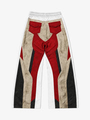 3D Biker Graphic Washed Distressed Wide-Leg Sweatpants; Gray / S, Gray / M, Gray / L, Gray / XL, Gray / 2XL