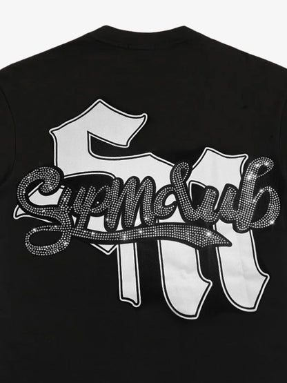 Retro Cupid Rhinestone Graphic T-Shirt 