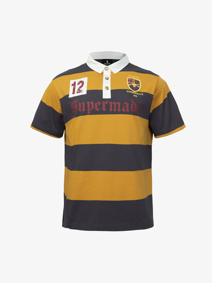 Vintage Striped Rugby Polo Shirt