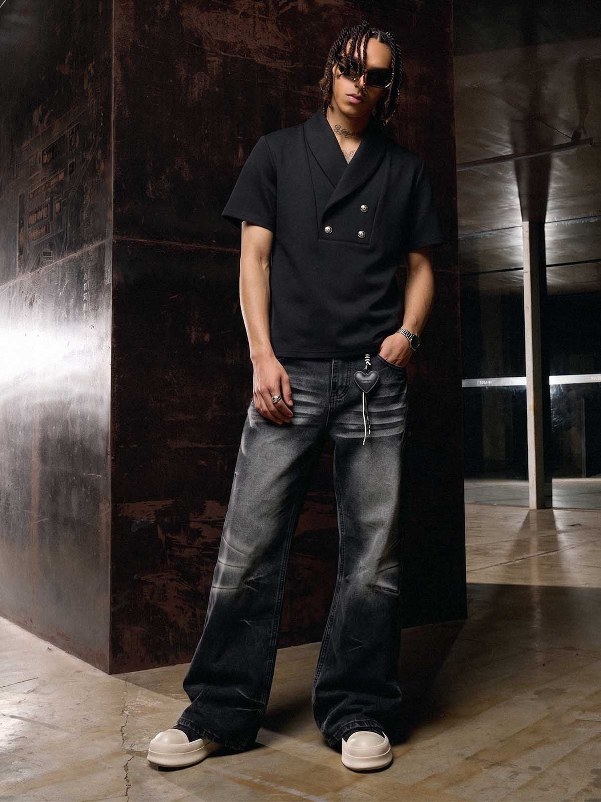 Distressed Washed Jeans