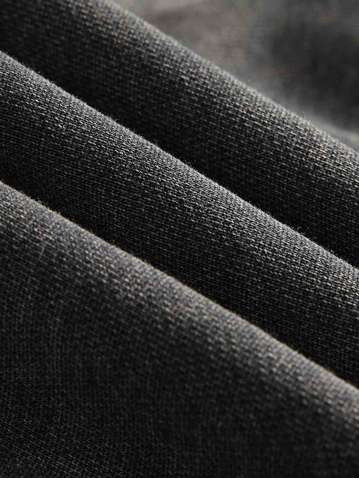 Retro Bandit Hat Graphic Distressed Cropped Hoodie 