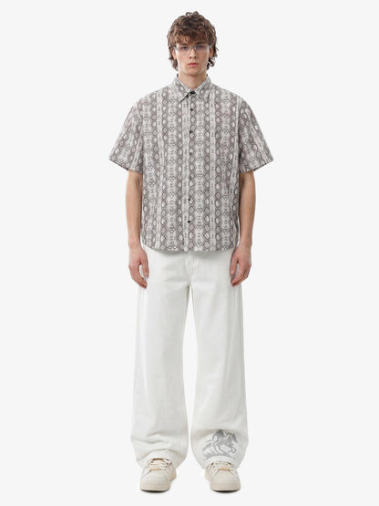 Snakeskin Stripe Short Sleeve Shirt 