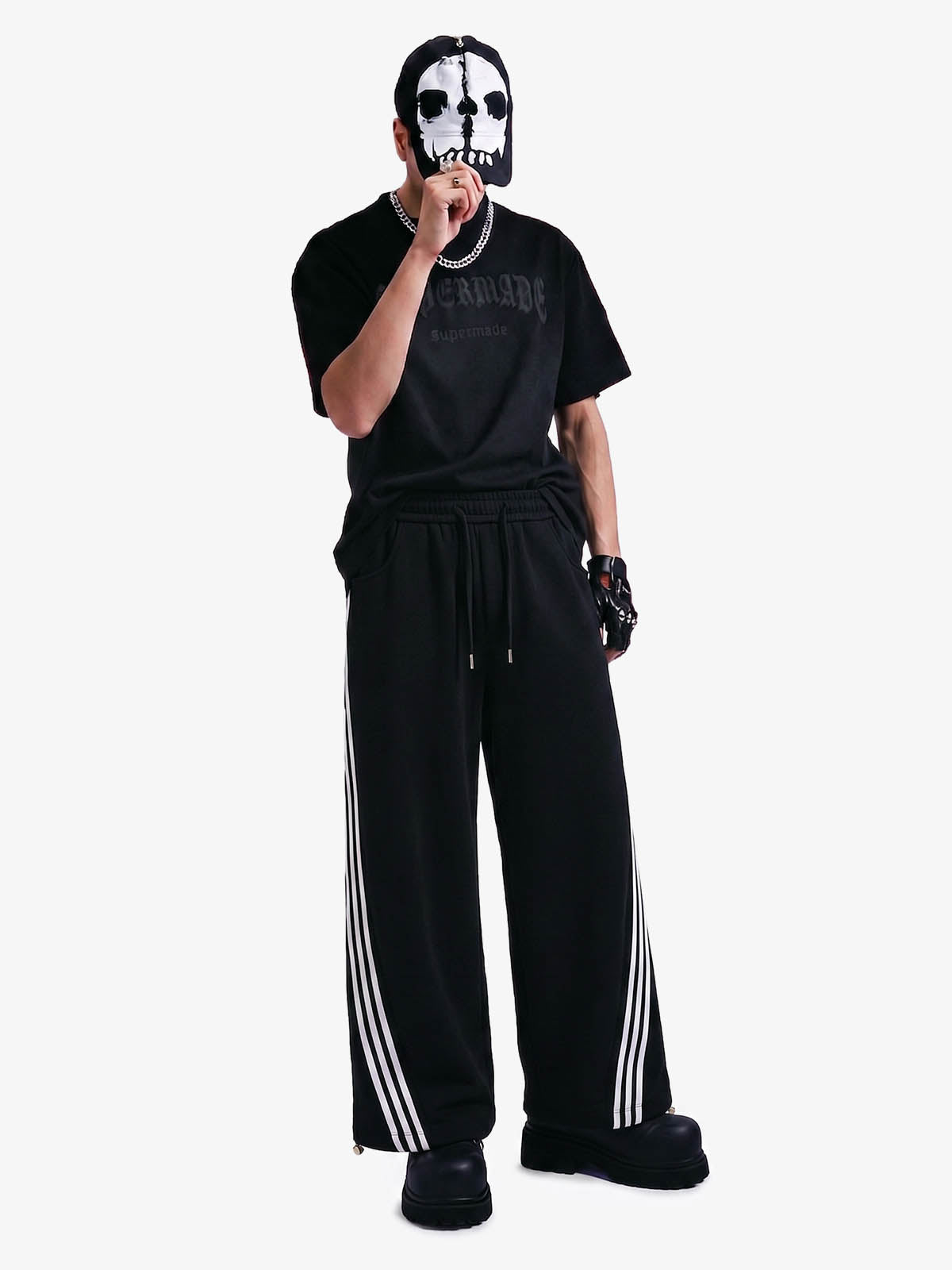 Striped Loose Drape Pants 