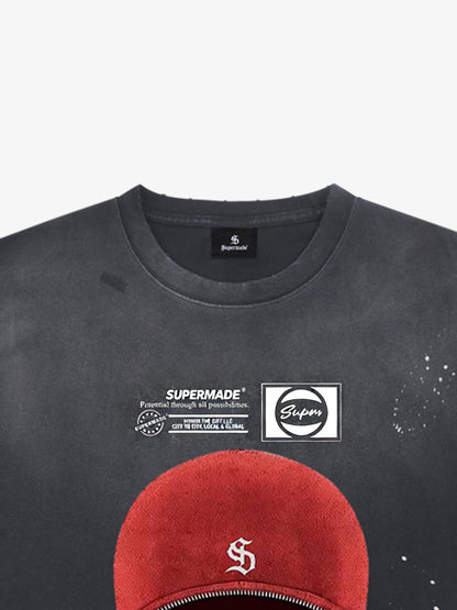 Red Balaclava Graphic T-Shirt 