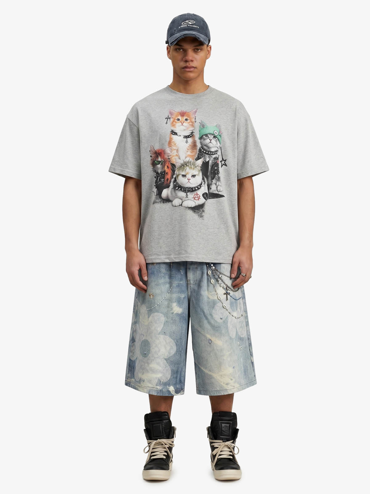 Punk Cats Graphic T-Shirt 