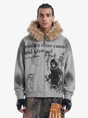Supermade × Mortemartt Graphic Hooded Jacket- 2279 