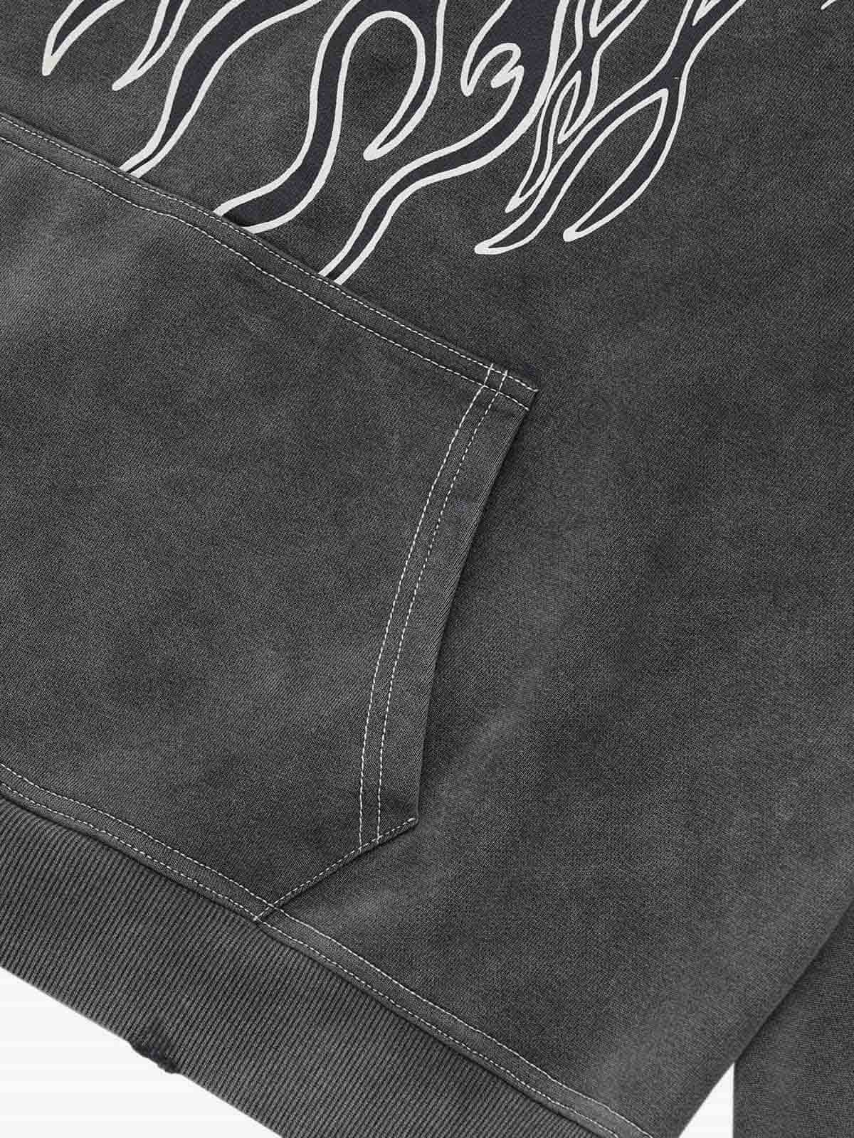 Original Distressed SPMD Graphic Cotton Hoodie 