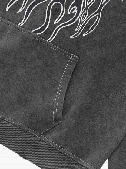 Original Distressed SPMD Graphic Cotton Hoodie 