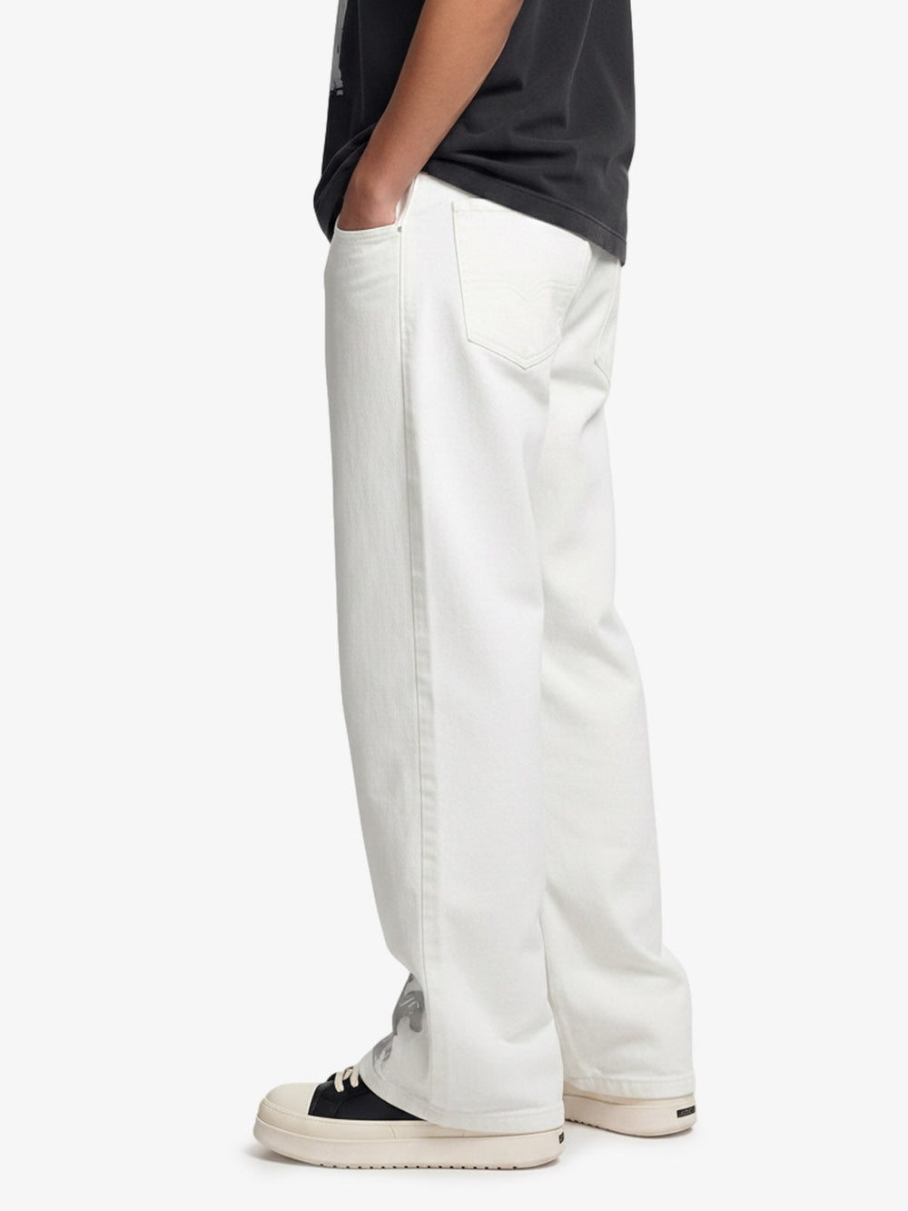 Embroidered Horse Wide Leg Denim Flare Jeans 