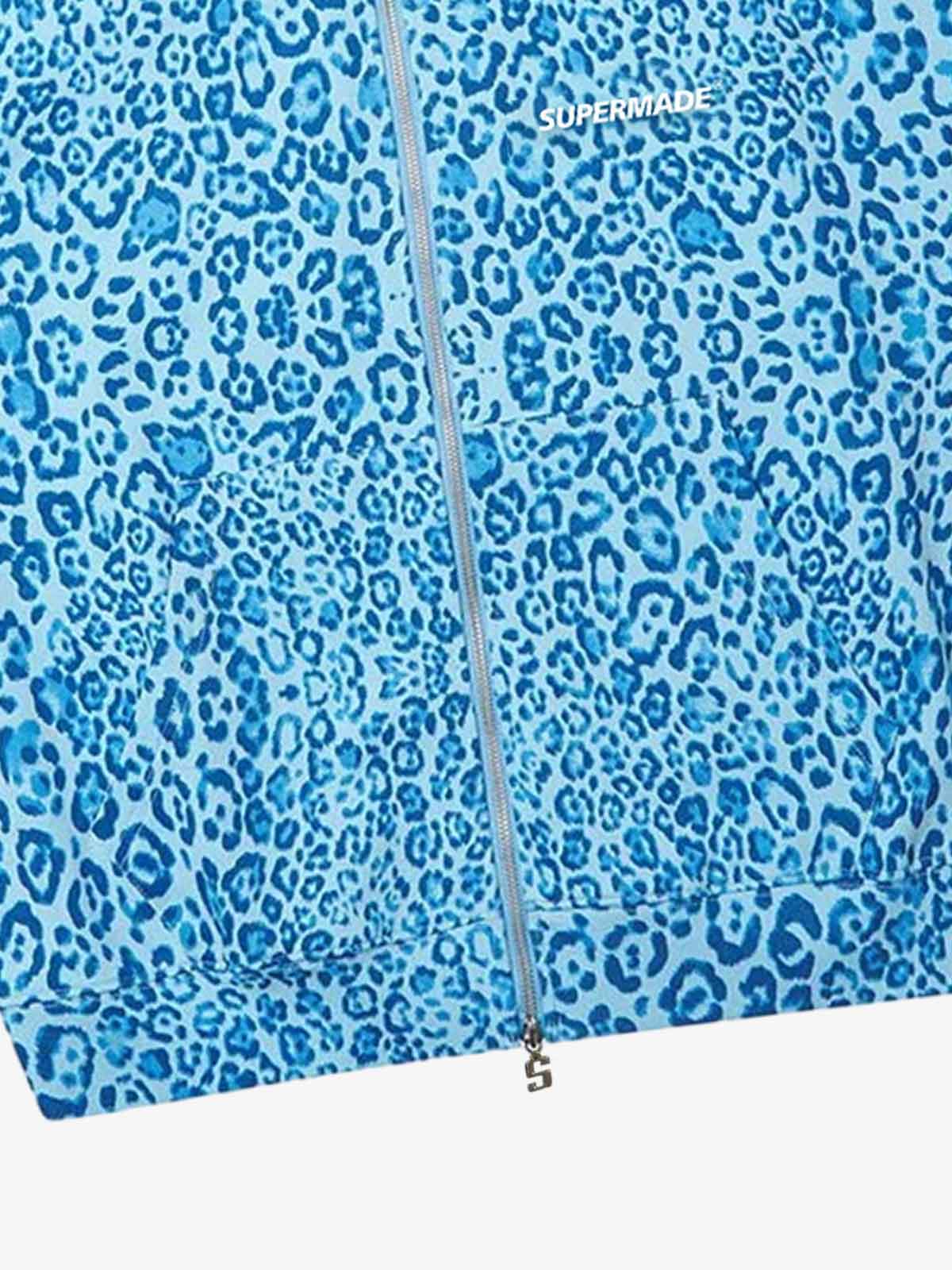 Leopard Print Zip-Up Hoodie