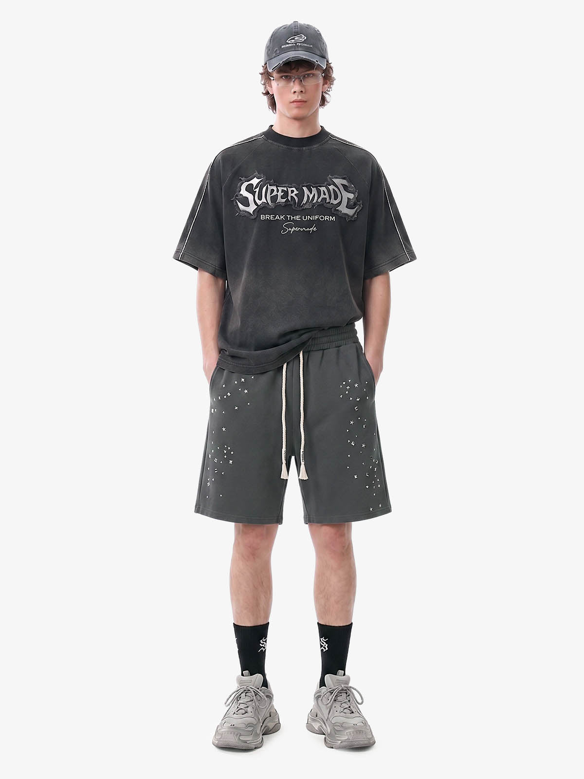 Studded Jersey Sweat Shorts - 2630 