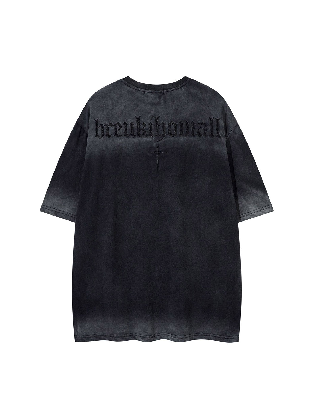 Oversized Cross and Studed T-Shirt 
