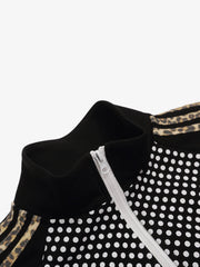 Polka-Dot Script Graphic Jacket