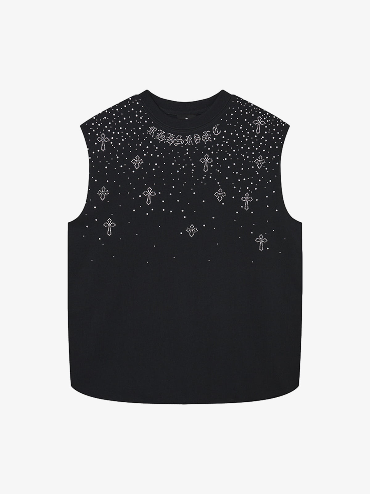 Rhinestone Cross Sports Vest
